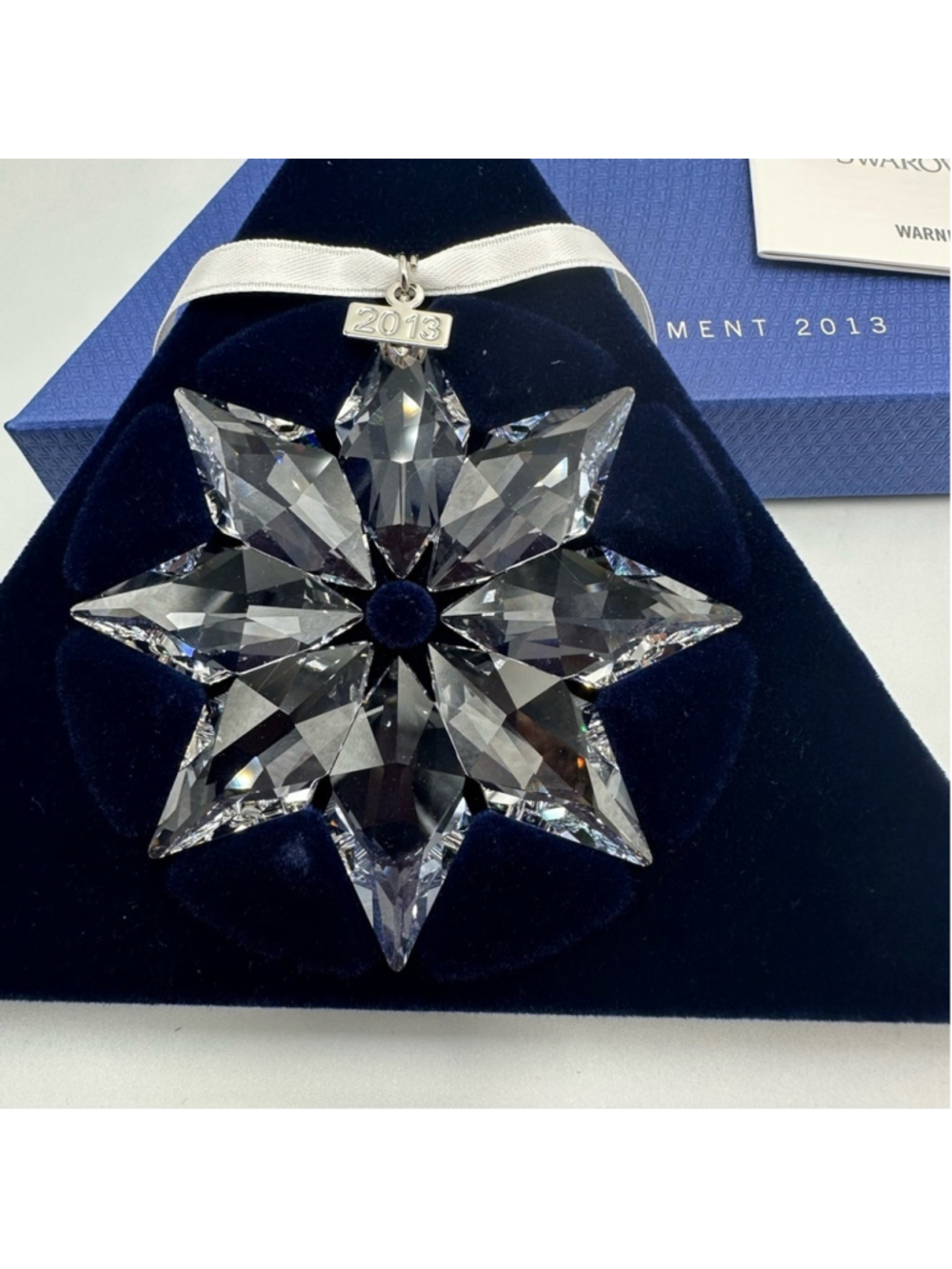 2013 Swarovski Christmas Ornament Crystal Snowflake Star Annual Edition NWT
